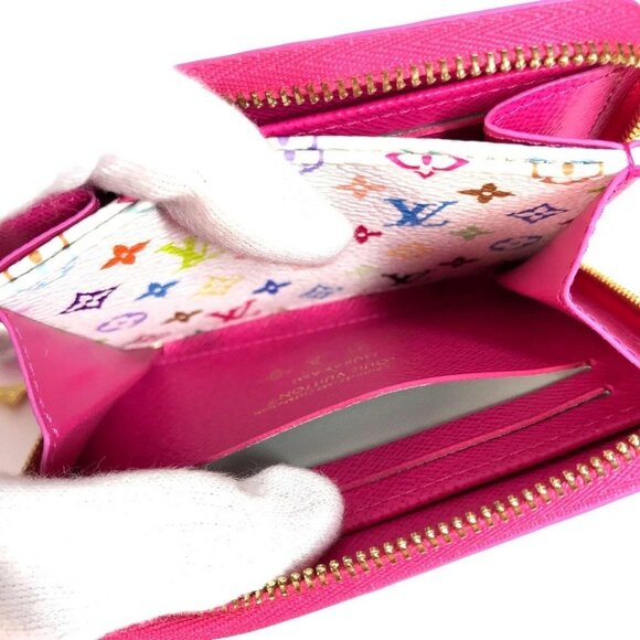 LOUIS VUITTON Ｍ14144 Japan limited Epi Takashi Murakami Zippy Coin Purse W... - Picture 12 of 16